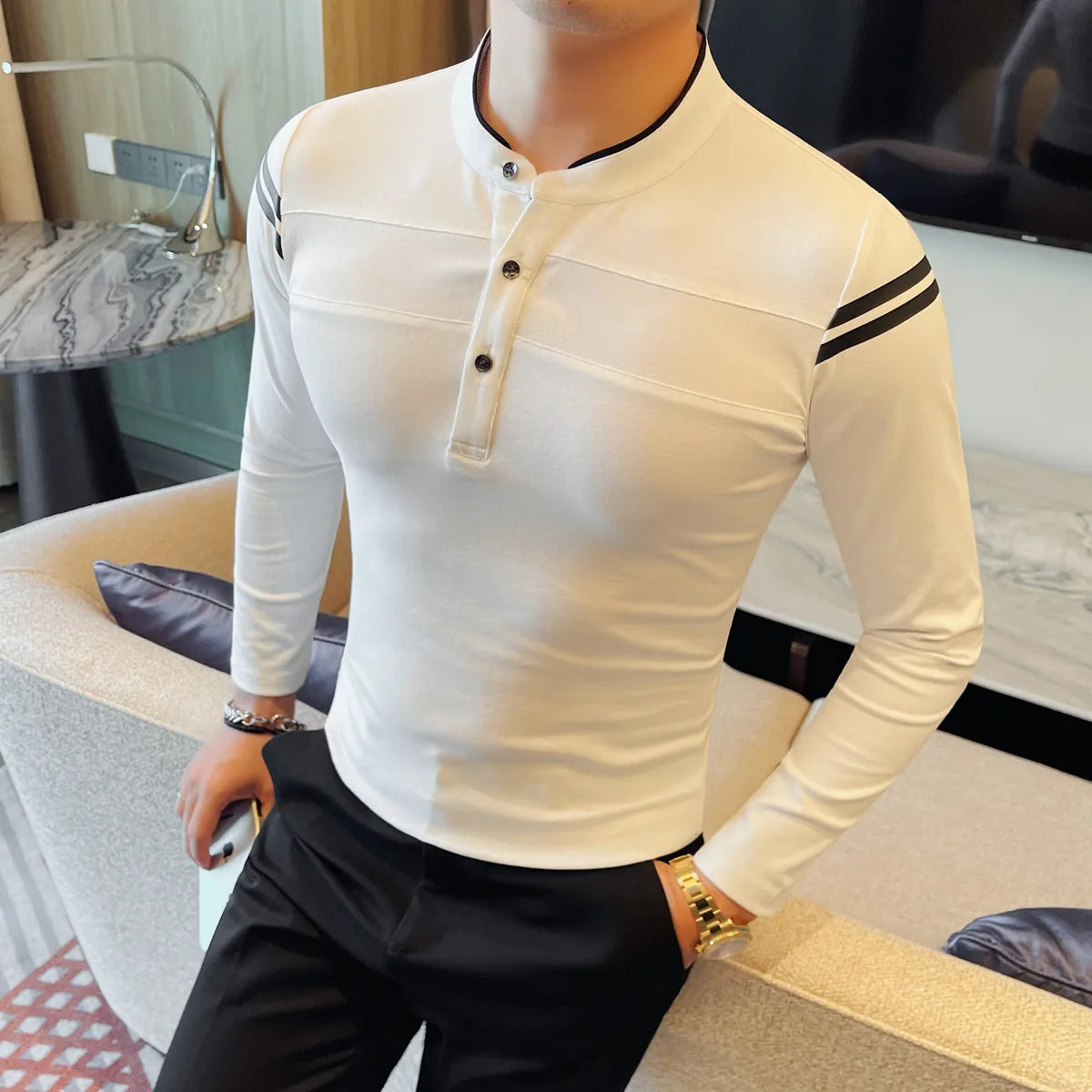Slim Fit Long-Sleeve T-Shirt