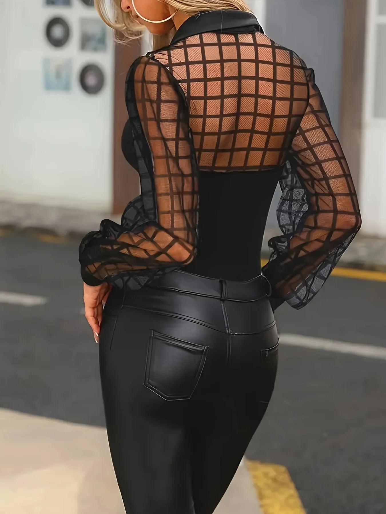 Women's Elegant Sheer Blouse