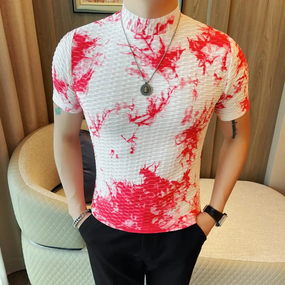 Slim Fit Tie-Dye Short-Sleeve T-Shirt
