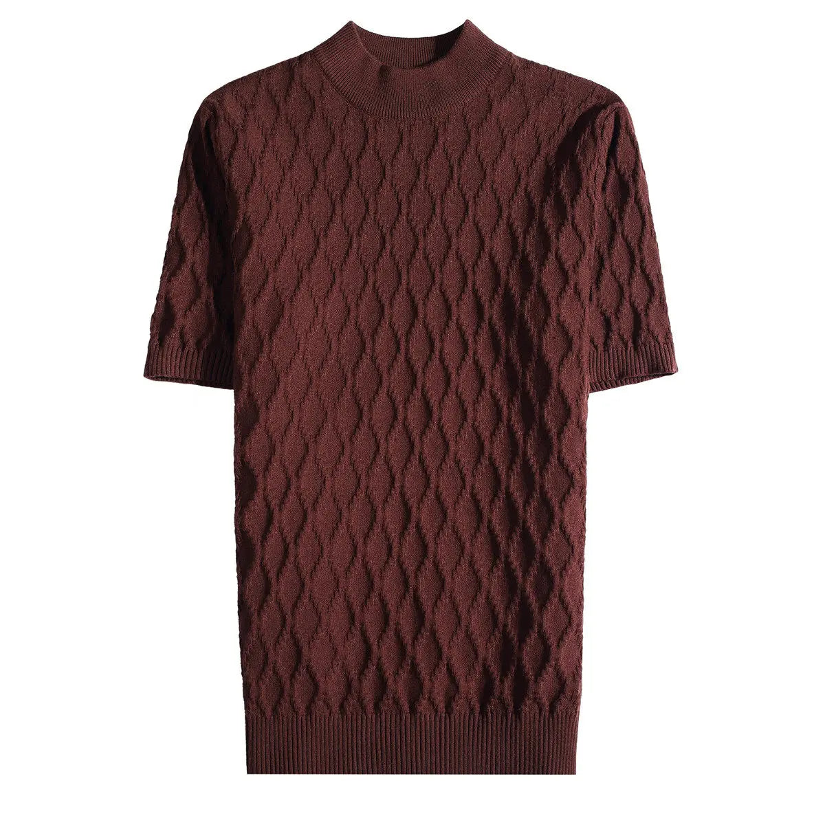 Slim Fit Short-Sleeve Knit Sweater