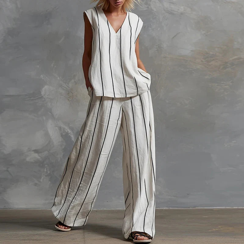 Women's Striped Summer Set