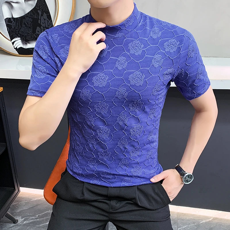 Slim Fit Floral Short-Sleeve T-Shirt