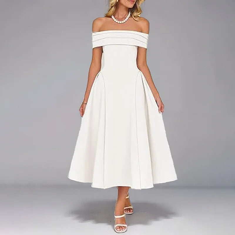 Women's Off Shoulder Wedding Guest Dress