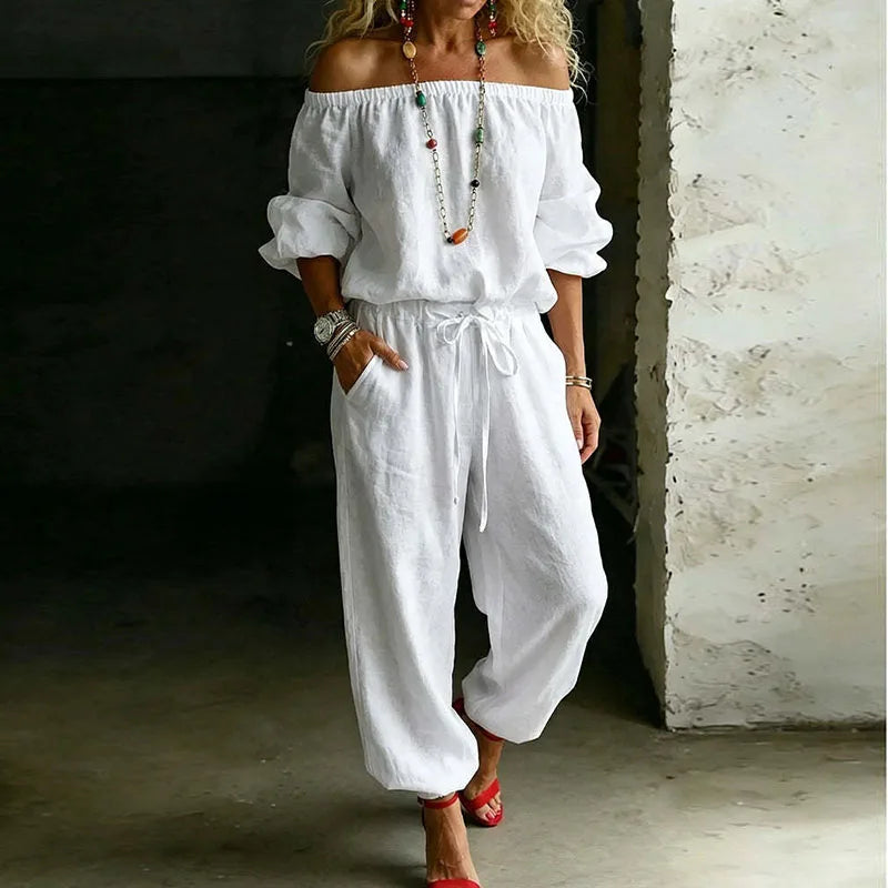 Women's Off Shoulder Jumpsuit