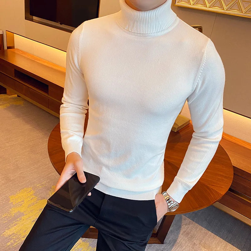 Slim Fit Long-Sleeve Turtleneck Sweater