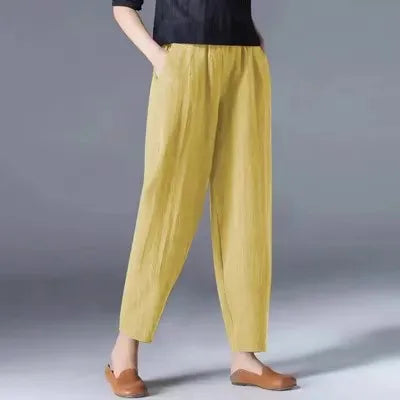 Women's Cotton Linen Harem Pants