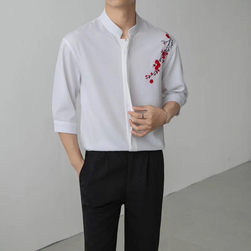 Relaxed Fit Embroidered Dress Shirt