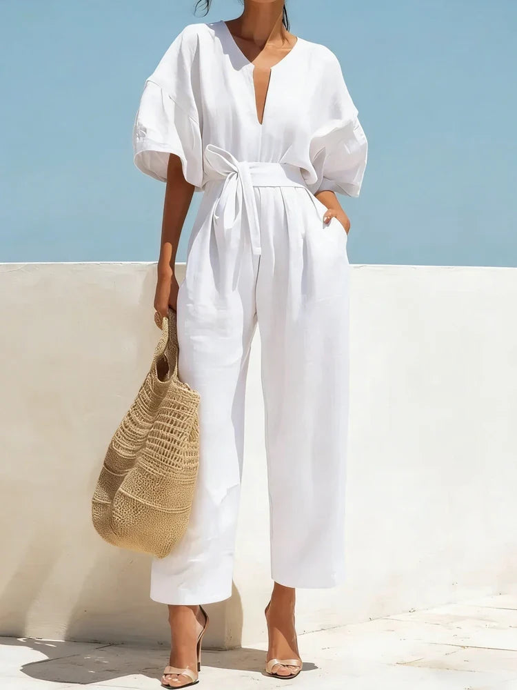 Women's Summer Linen Jumpsuit
