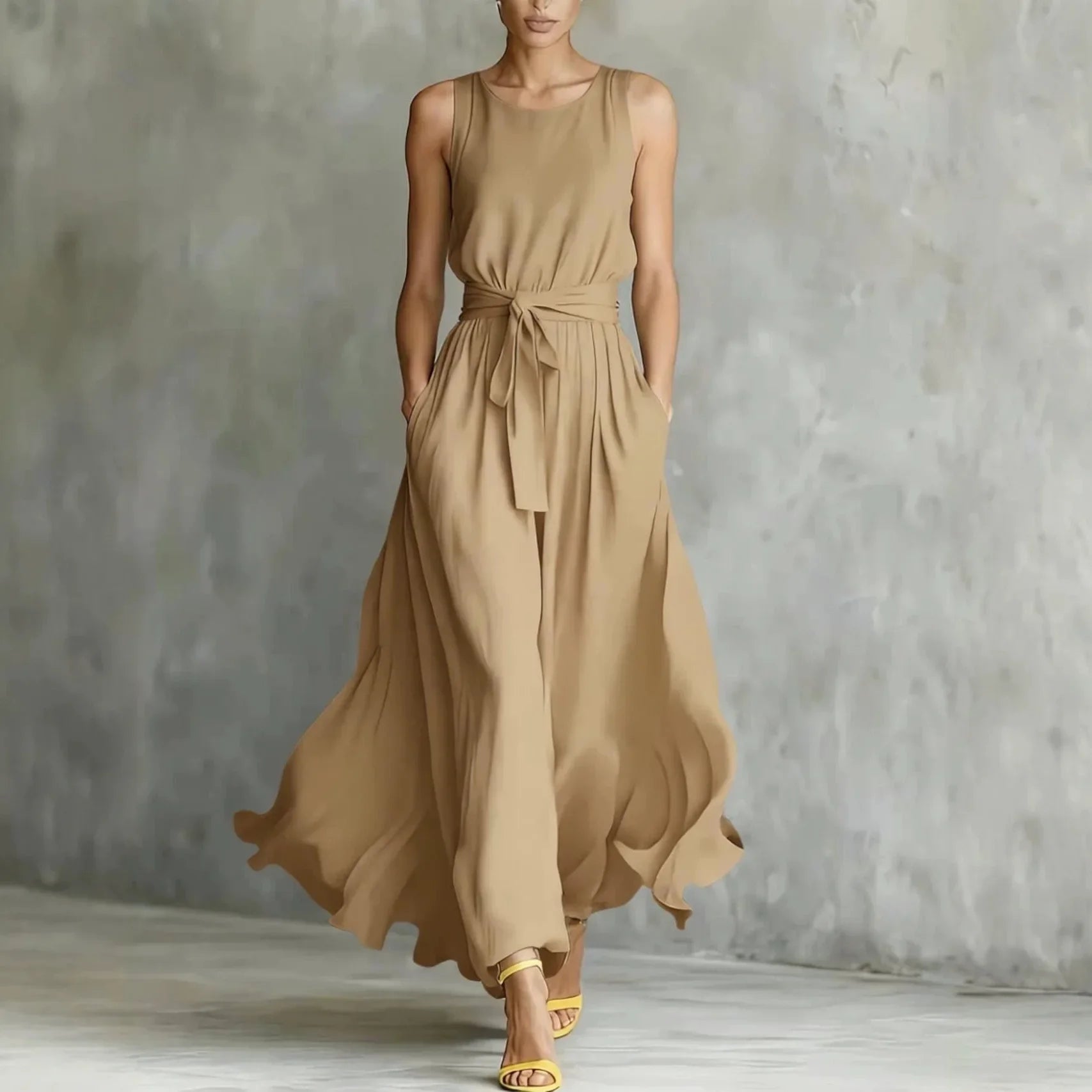 Women's Elegant Pocket Maxi Dress