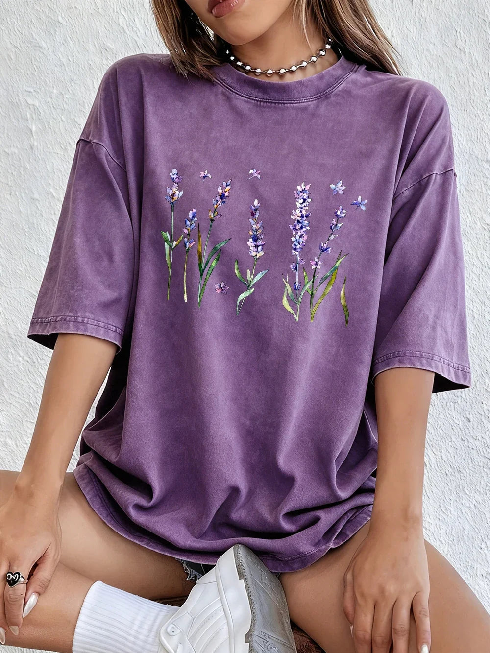 Women's Oversized Floral Tee