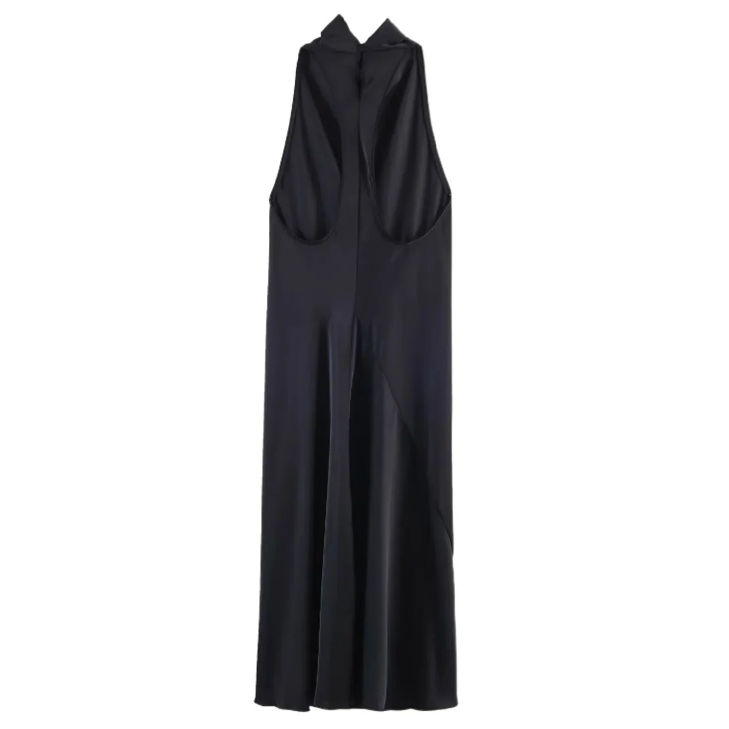 Women's Satin Halter Maxi Dress