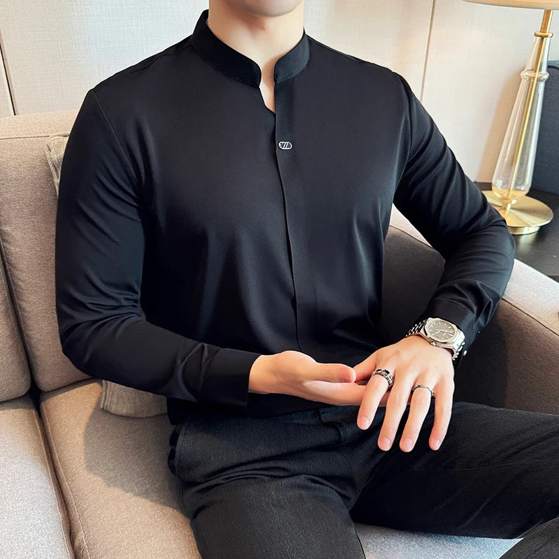 Slim Fit Long-Sleeve Polo Shirt