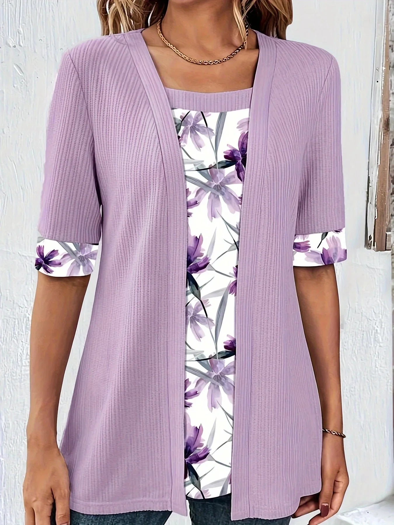 Women's Casual Floral Two-Piece Set