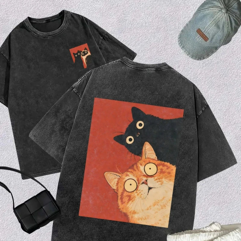 Women's Funny Cat Graphic Tee