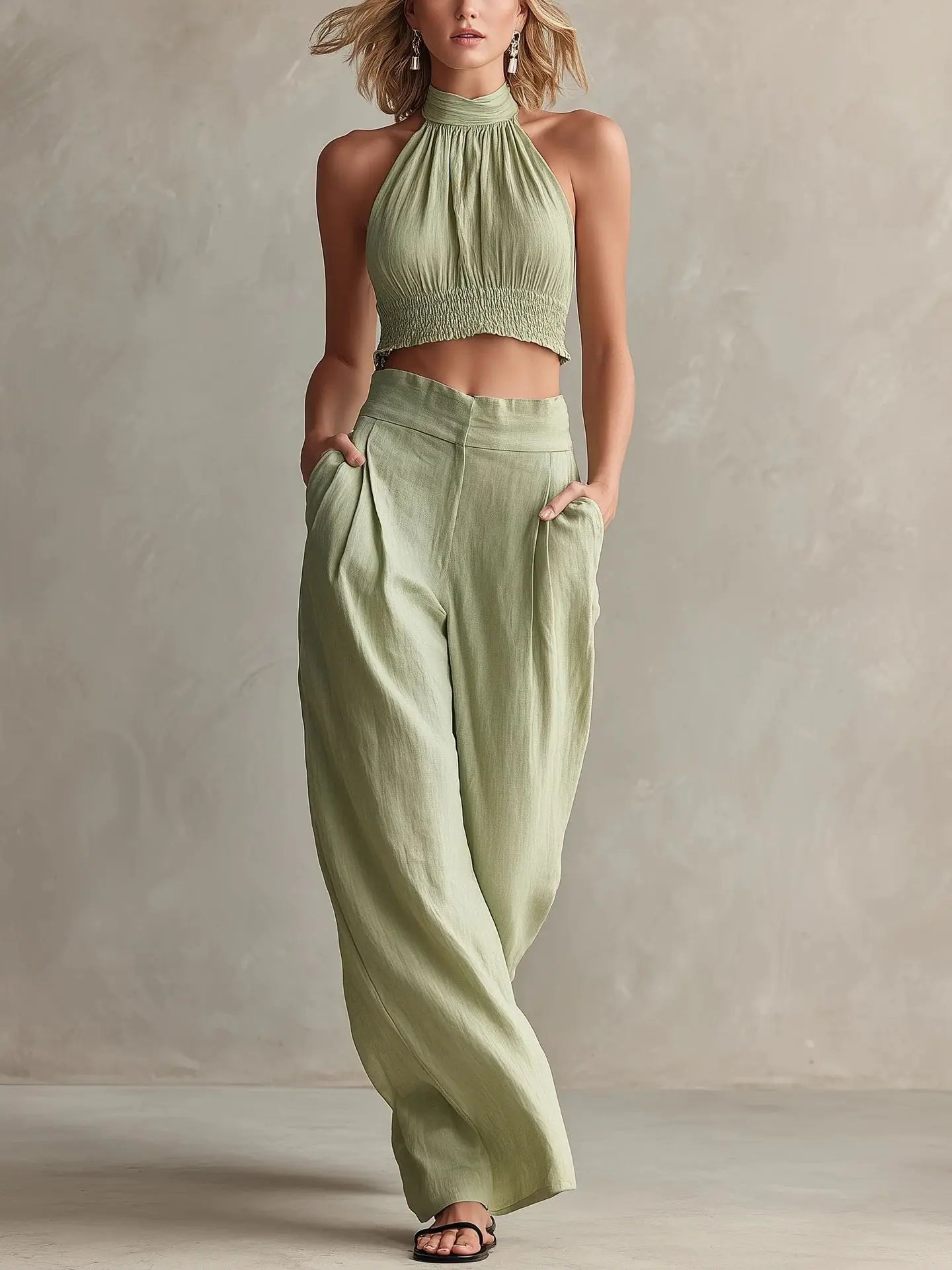 Women's Halter Two-Piece Set