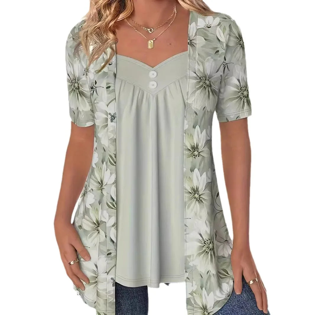 Women's Floral Two Piece Cardigan Set