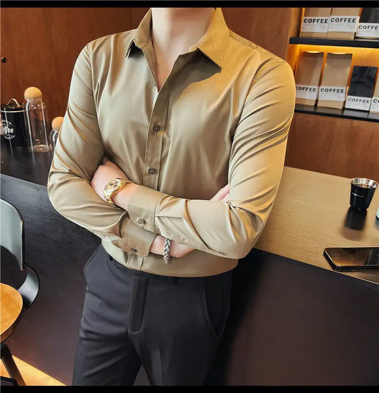 Slim Fit Long-Sleeve Dress Shirt