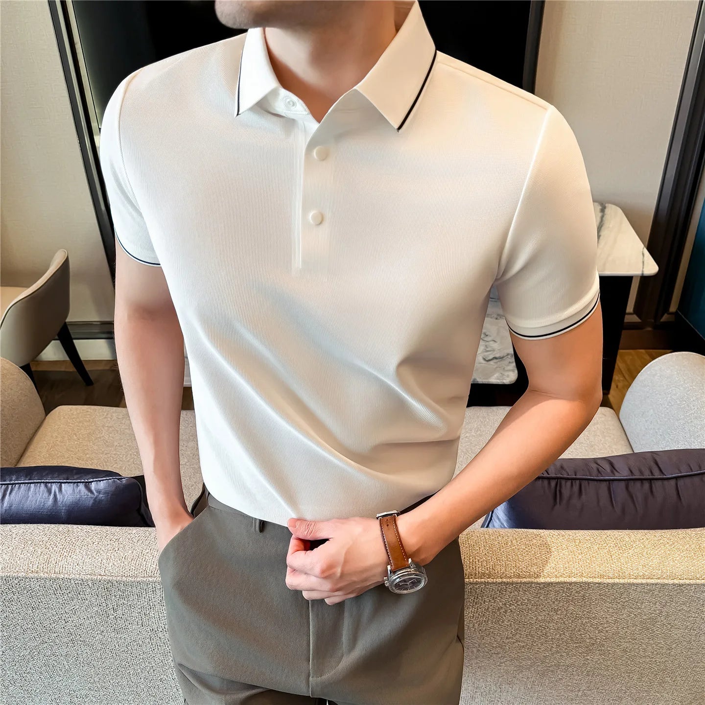 Slim Fit Short-Sleeve Polo Shirt