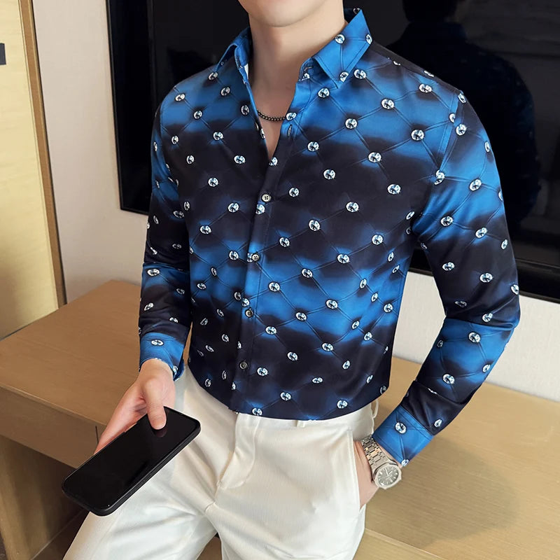 Slim Fit Printed Long-Sleeve T-Shirt