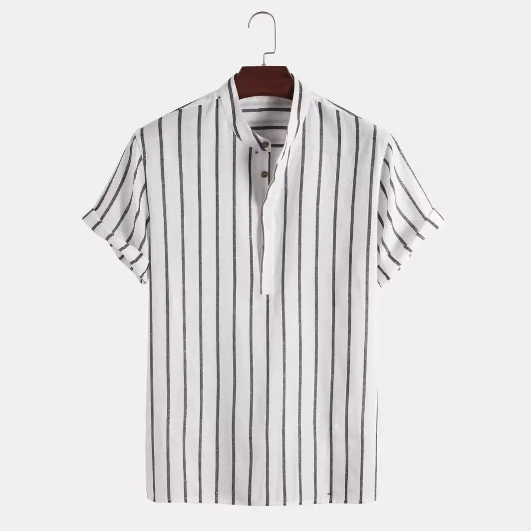 Women's Relaxed Striped Linen Top
