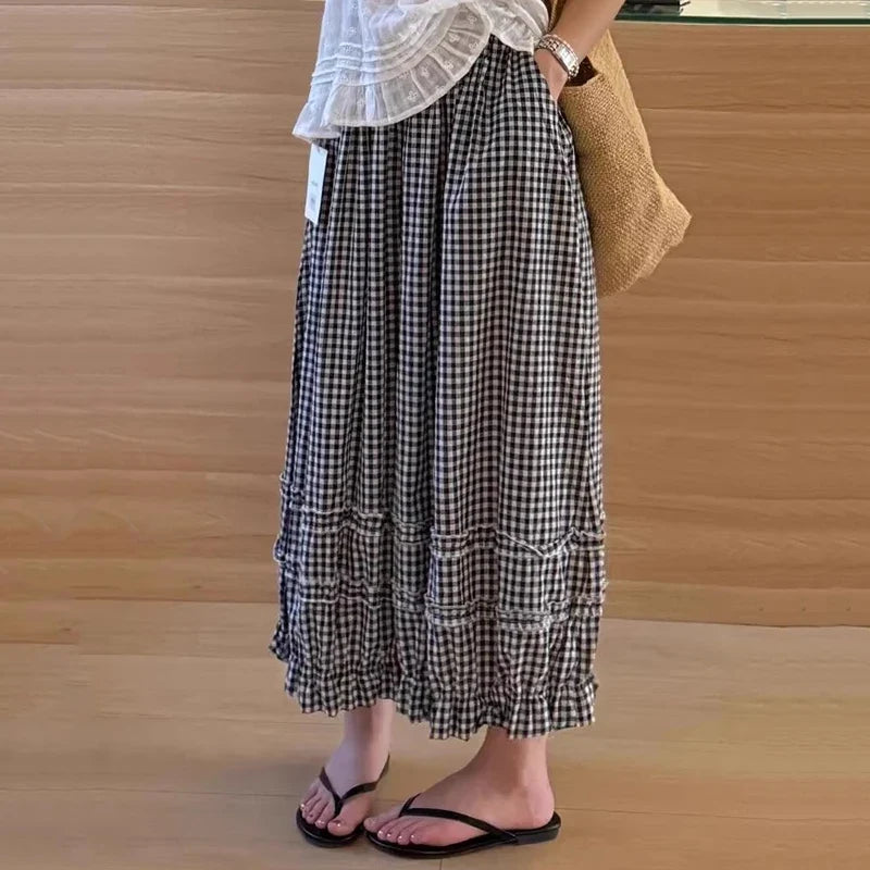 Women's Lace Trim Wide Leg Trousers