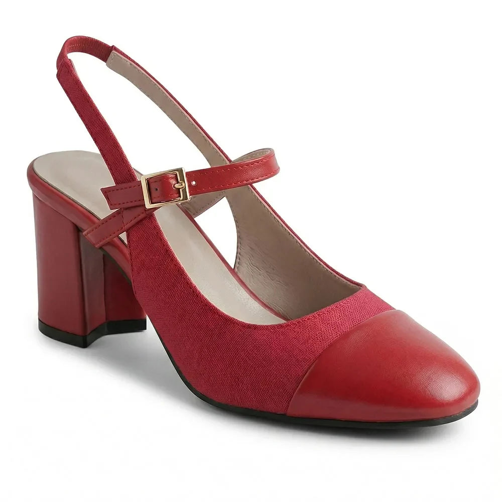 Women's Orthopedic Chunky Heel Slingback Pumps