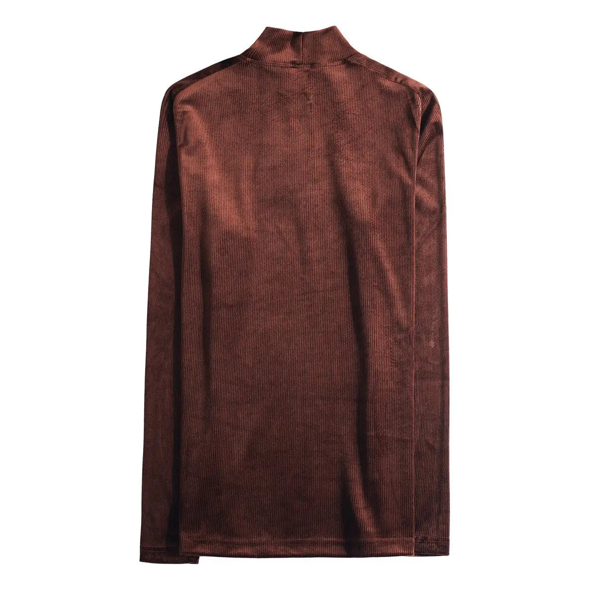 Slim Fit Velvet Long-Sleeve T-Shirt