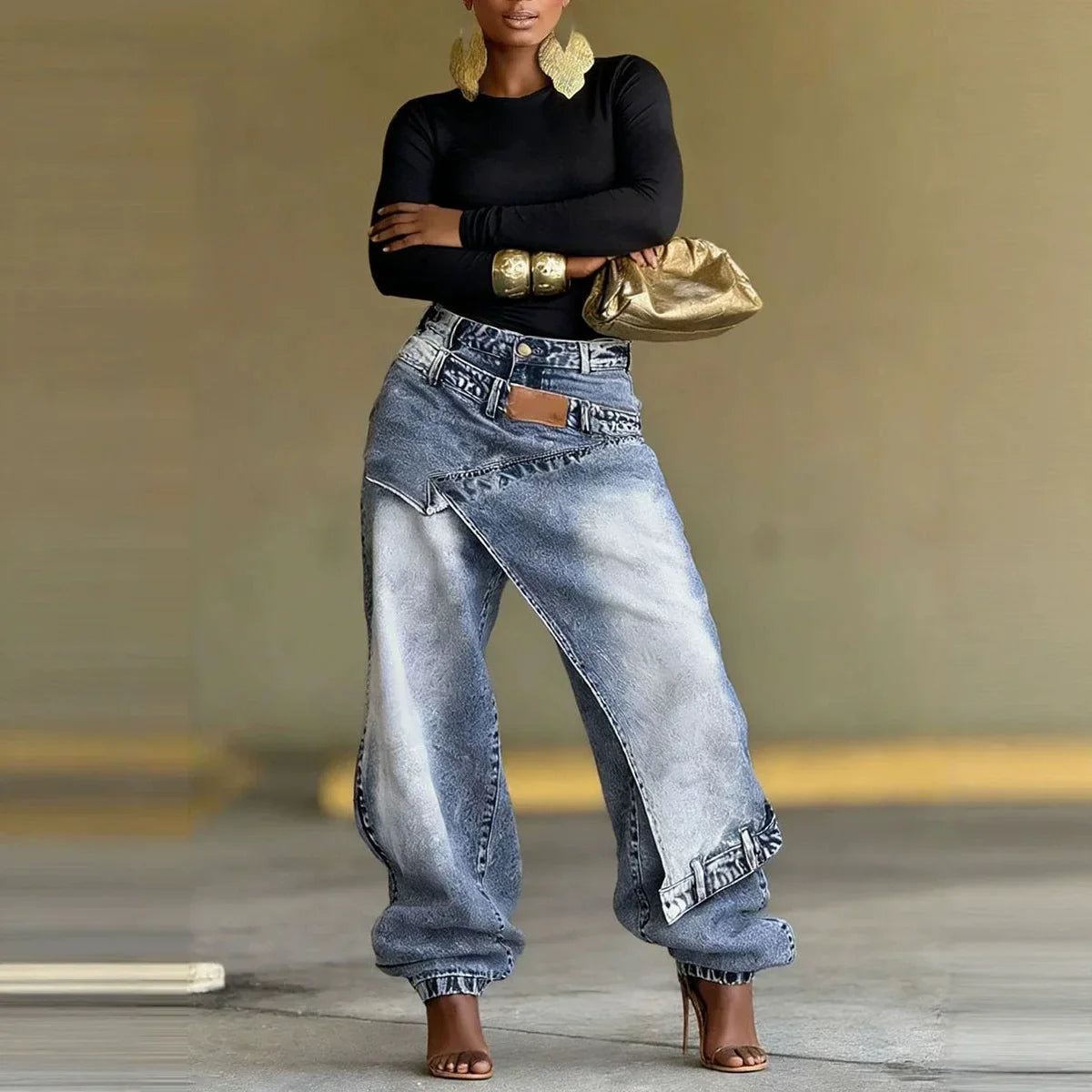 Women's Wide Leg Baggy Jeans