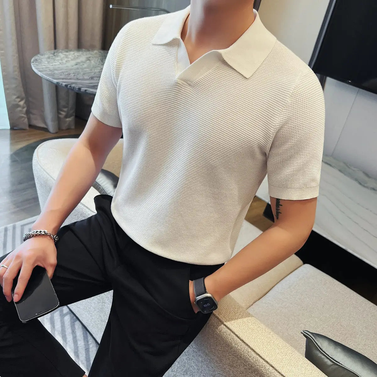 Slim Fit Short-Sleeve Polo Shirt