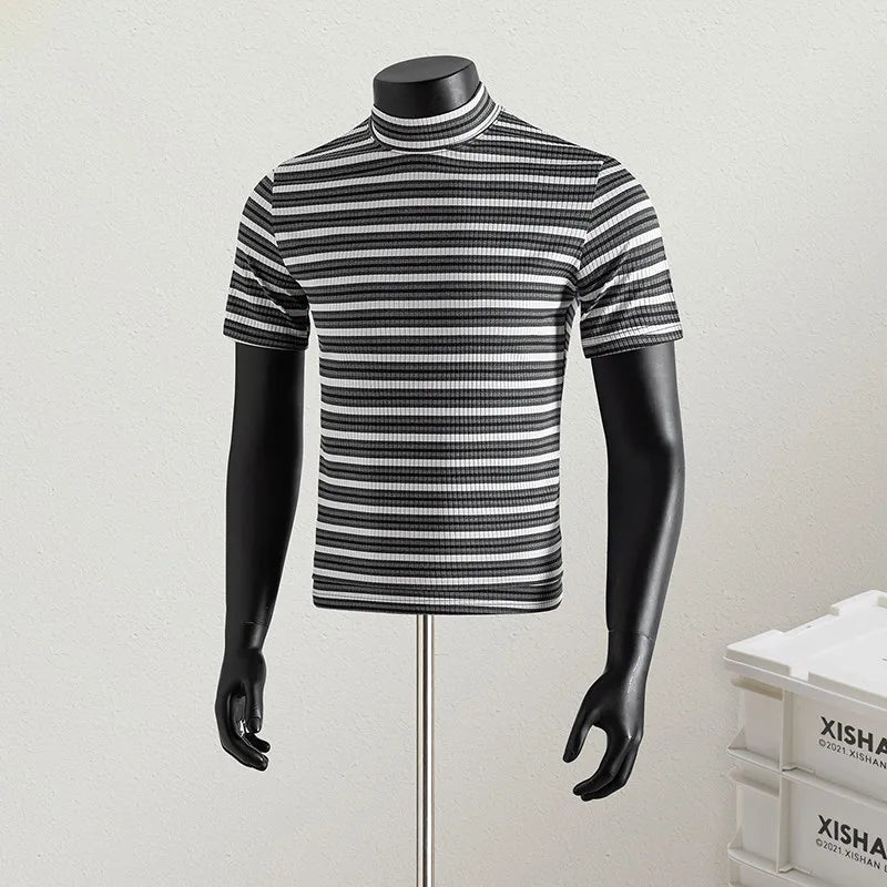 Slim Fit Striped Short-Sleeve T-Shirt