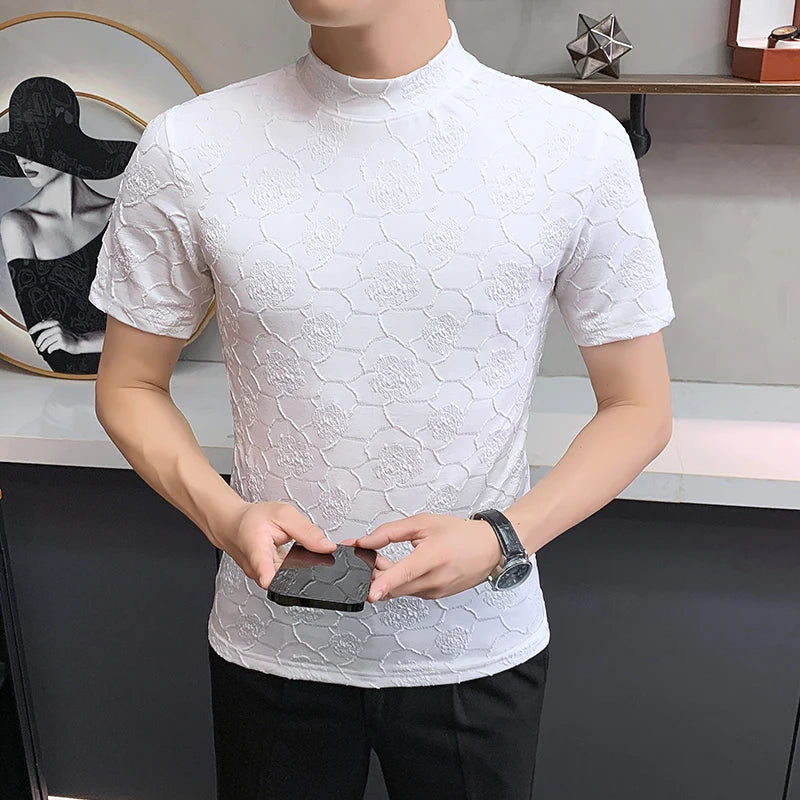 Slim Fit Floral Short-Sleeve T-Shirt