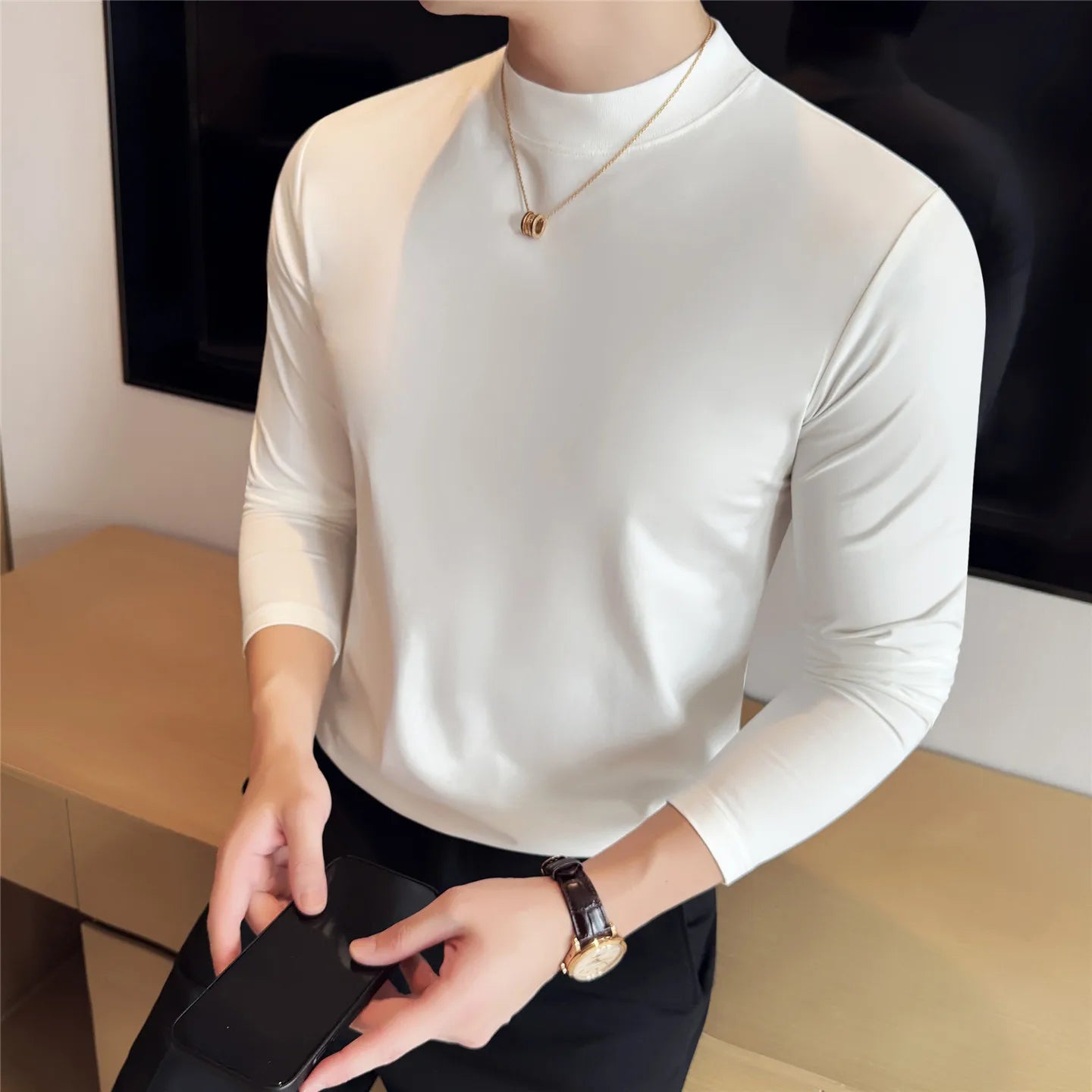 Slim Fit Long-Sleeve T-Shirt
