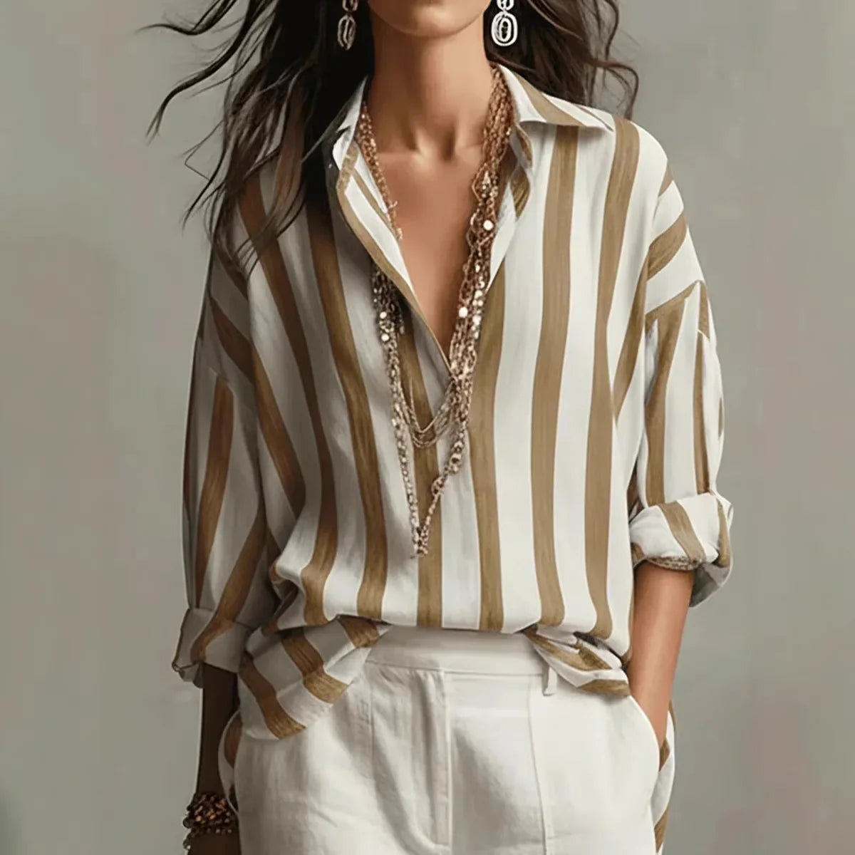 Women's Linen Dress Shirt