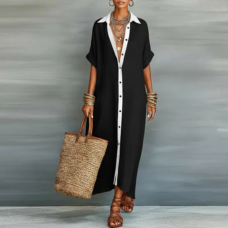 Women's Linen Long Shirt Sundress