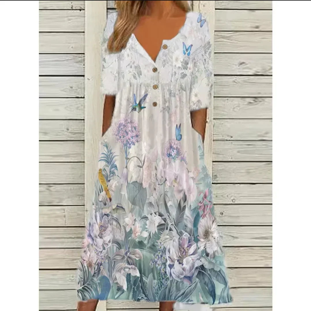 Women's Floral Print Maxi Dress