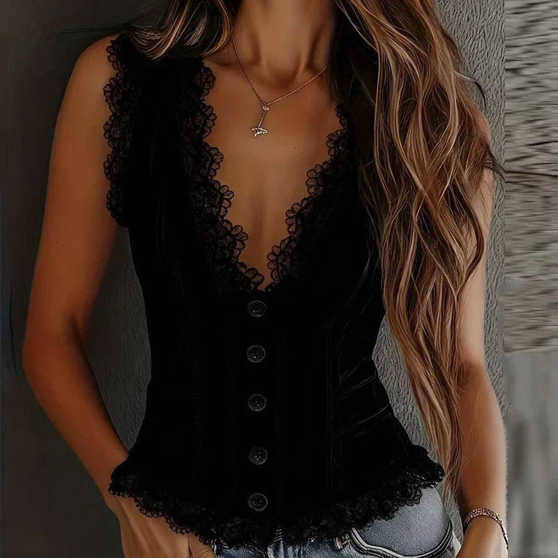 Women's Deep V Neck Blouse