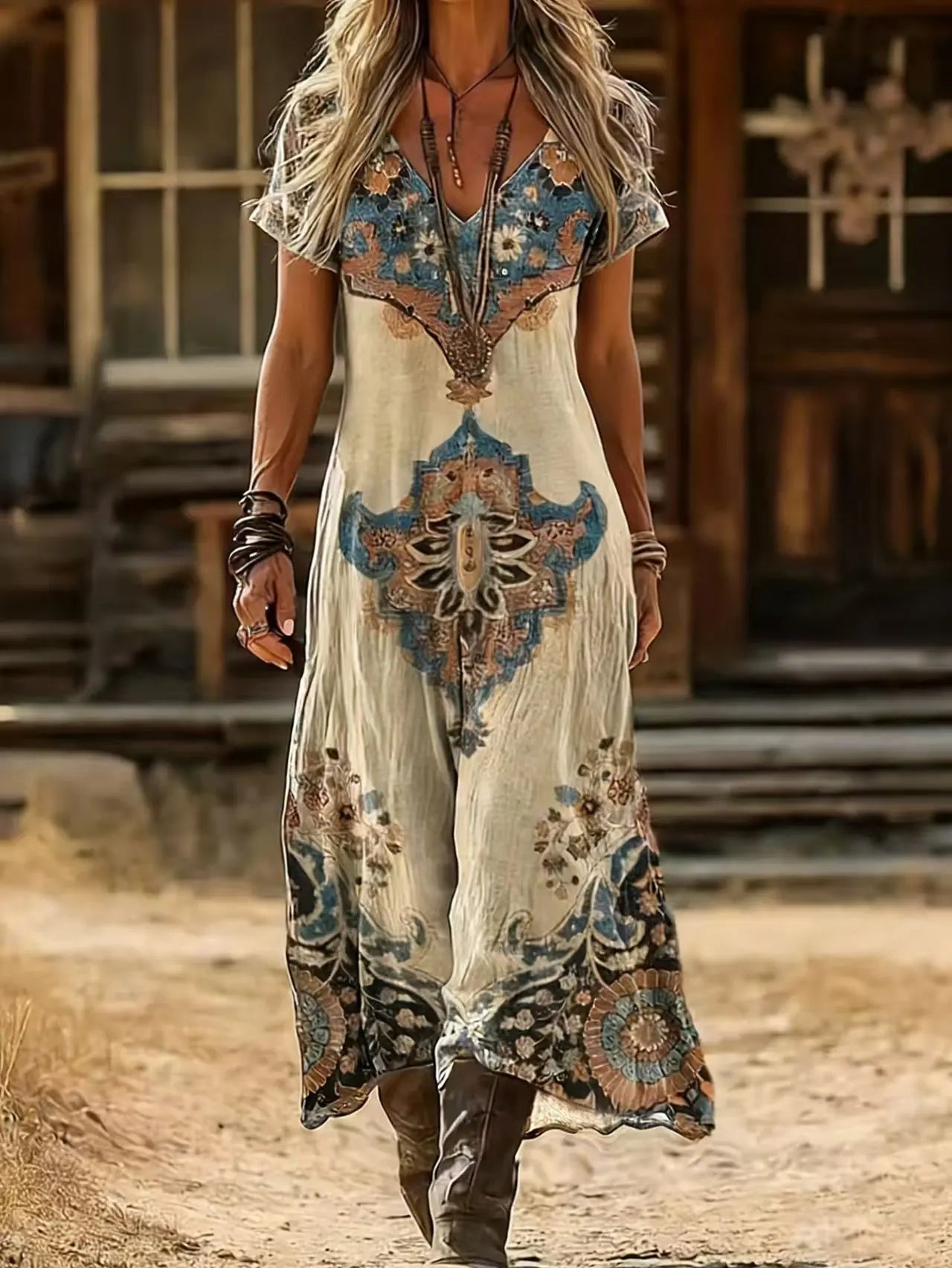 Women's Tie Dye Maxi Dress