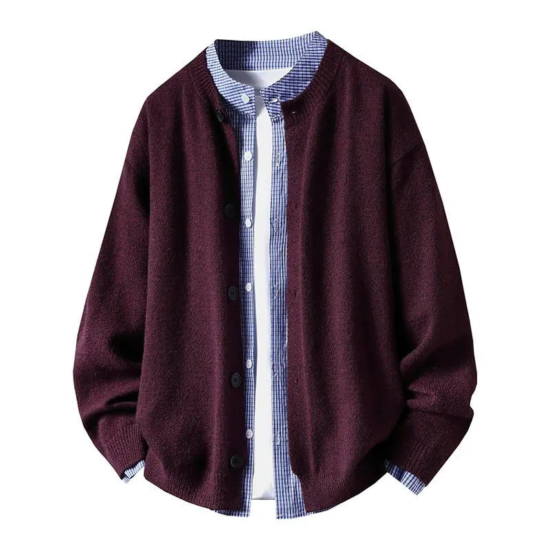 Plaid Long-Sleeve Cardigan