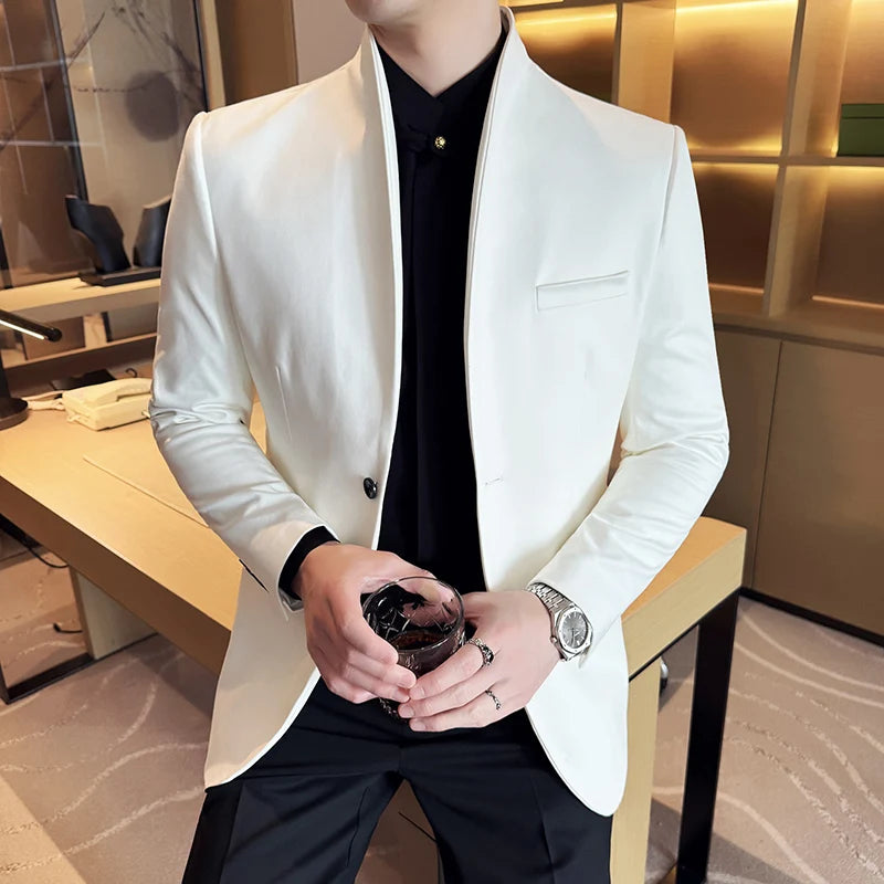 Slim Fit Velvet Blazer