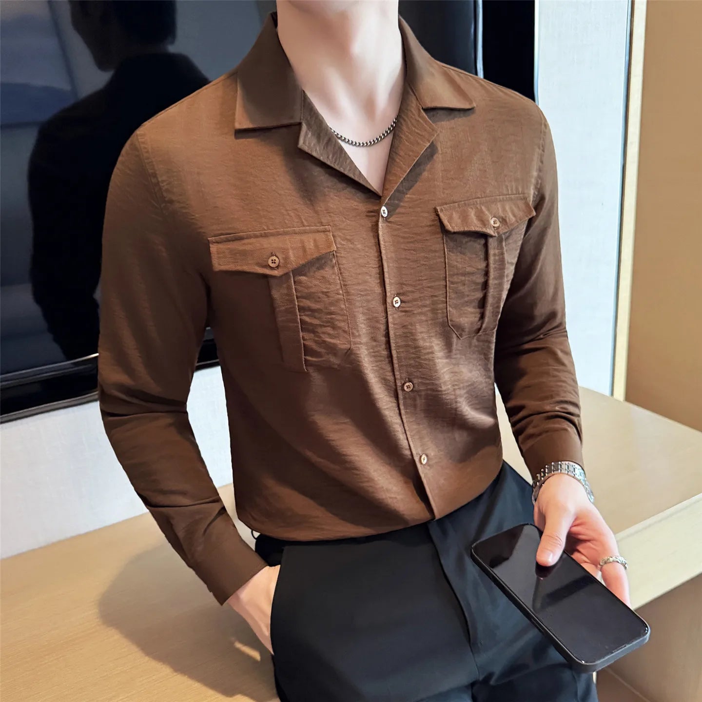 Slim Fit Long-Sleeve Shirt