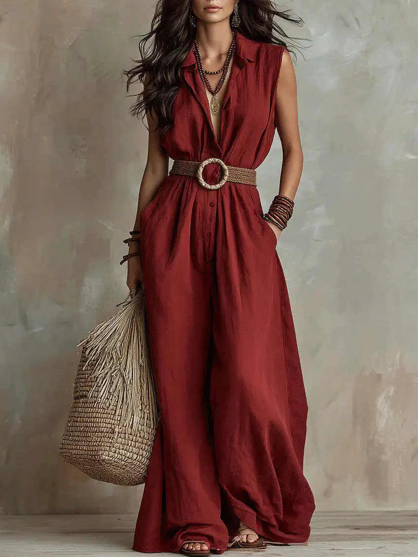 Women's Elegant Wide Leg Jumpsuit