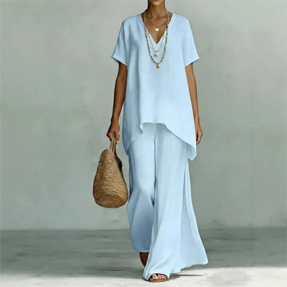Women's Linen Two Piece Set
