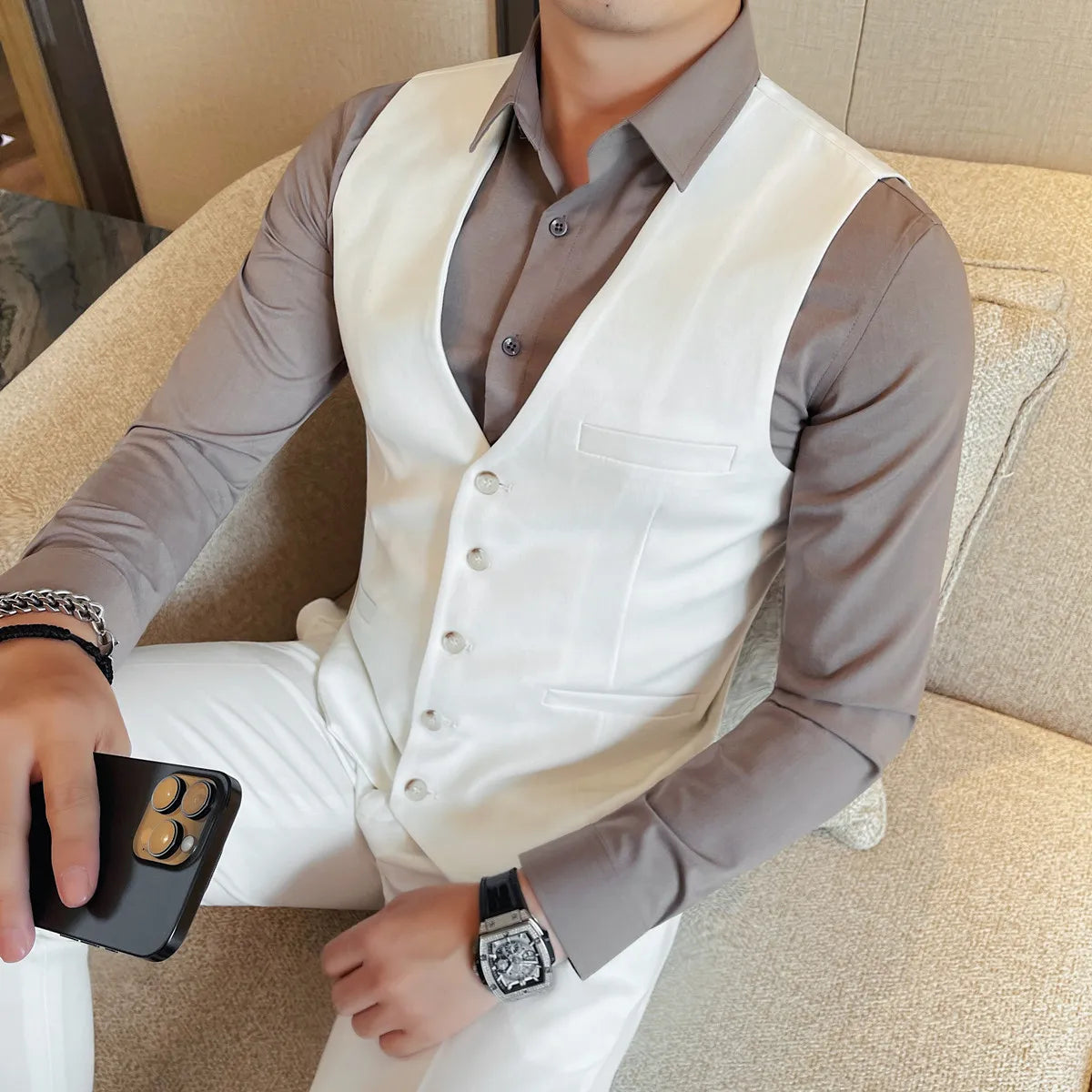 Slim Fit V-Neck Waistcoat