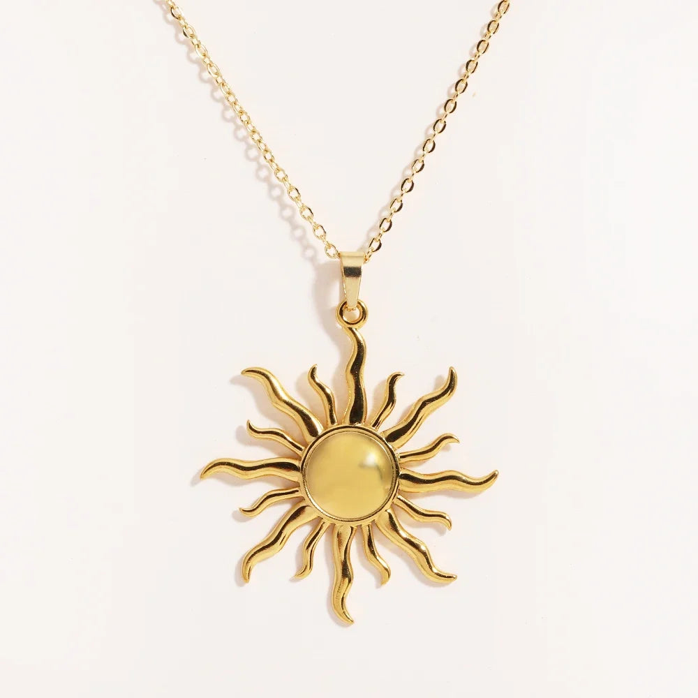 Women's Spiral Sun Pendant