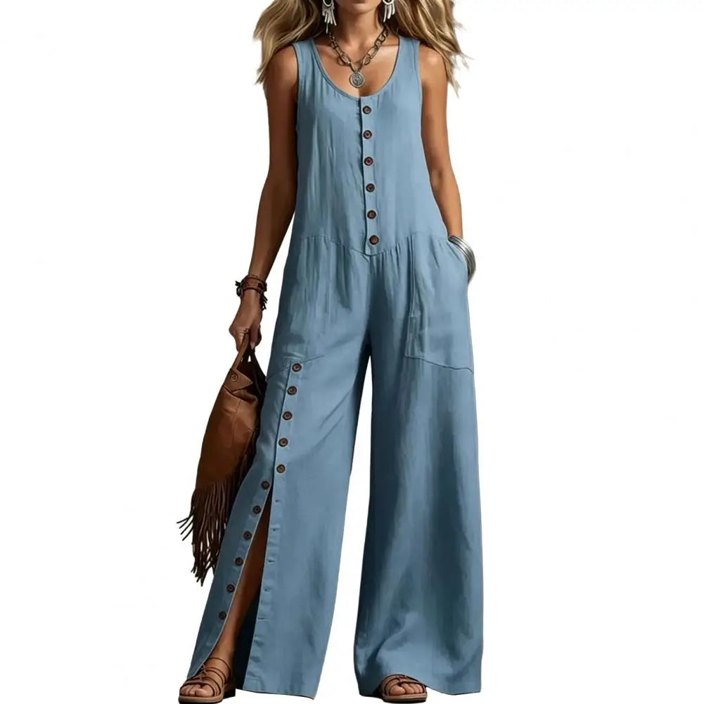 Women's Relaxed Wide Leg Jumpsuit