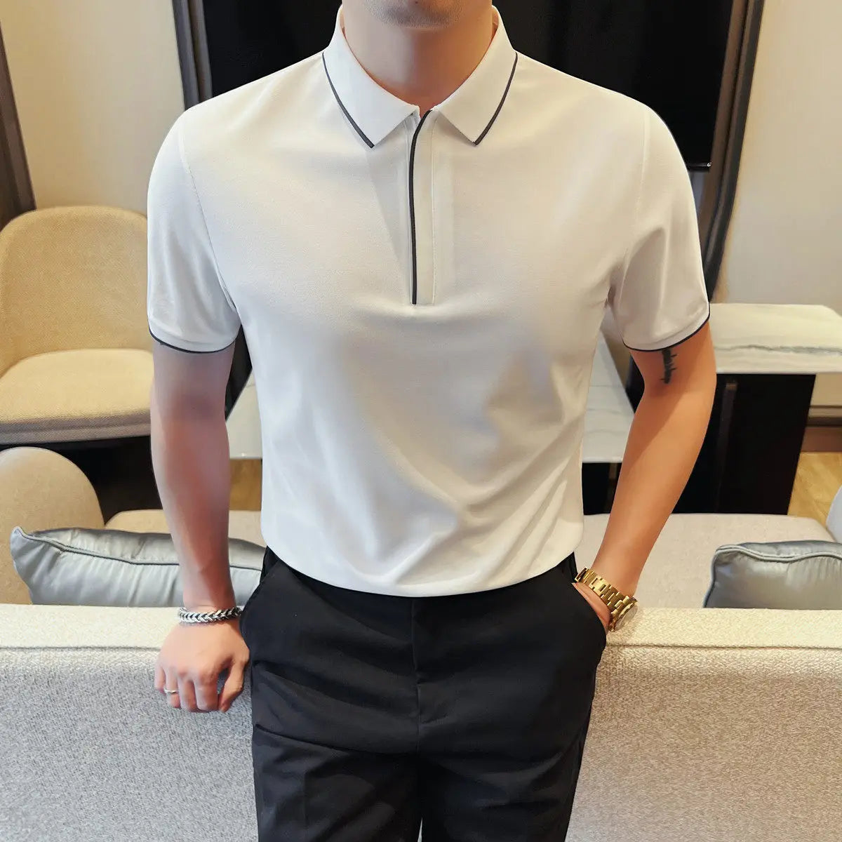 Slim Fit Short-Sleeve Polo Shirt
