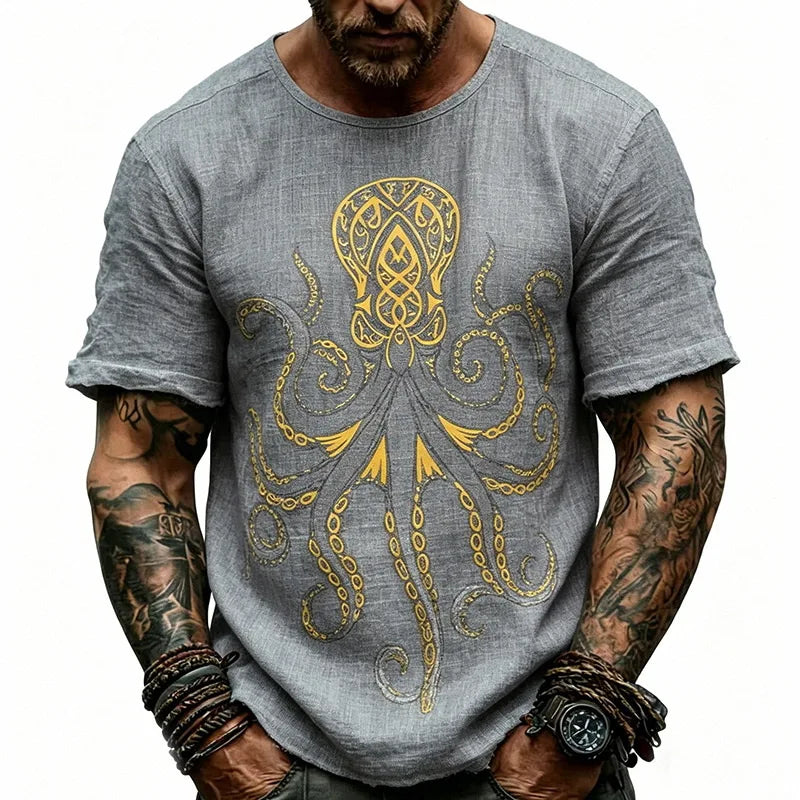 Women's Octopus Print T Shirt