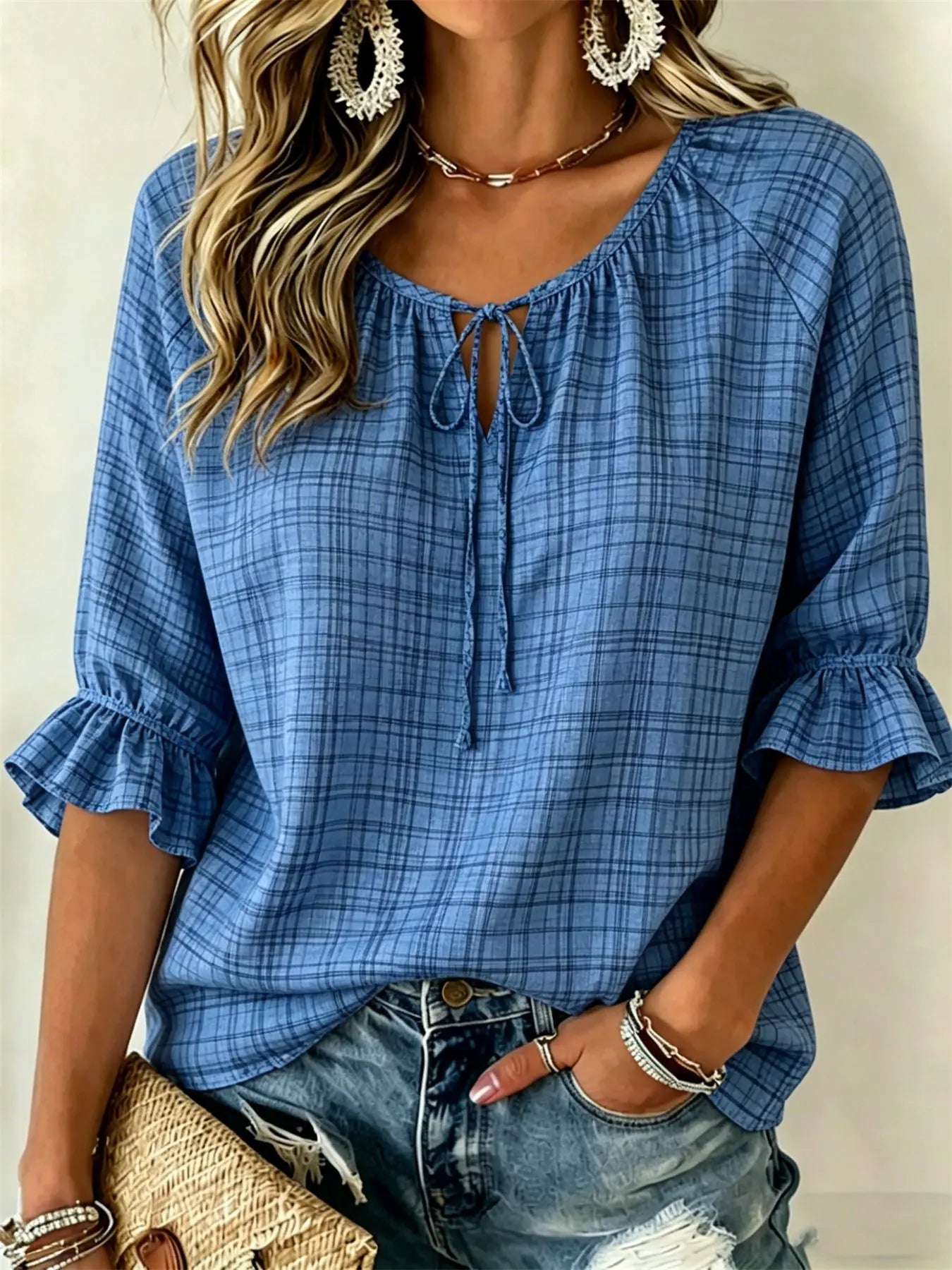 Women's Front Tie Blouse