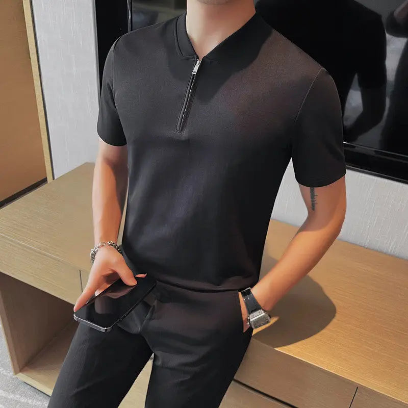Slim Fit Short-Sleeve V-Neck T-Shirt