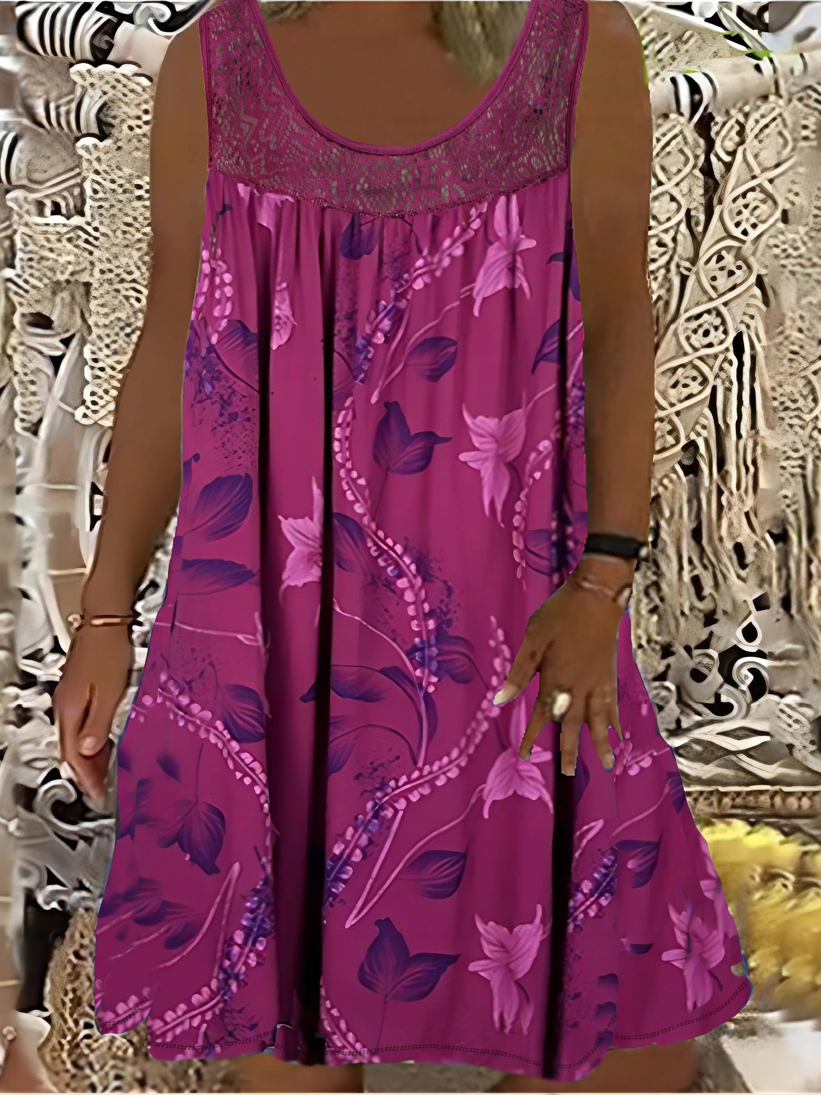 Women's Casual Floral Midi Dress
